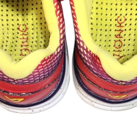 Vionic Red Yellow 335 Elation 1 Mesh Athletic Orthodic Trainers Womens Size 8.5 - Picture 9 of 11